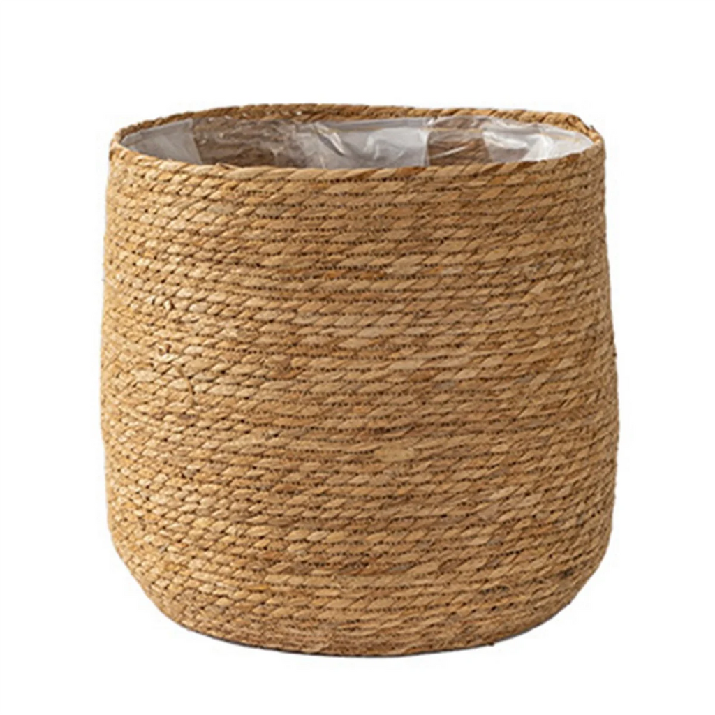 Seagrass Flower Pot - Woven Decorative Basket with Film Insert L355