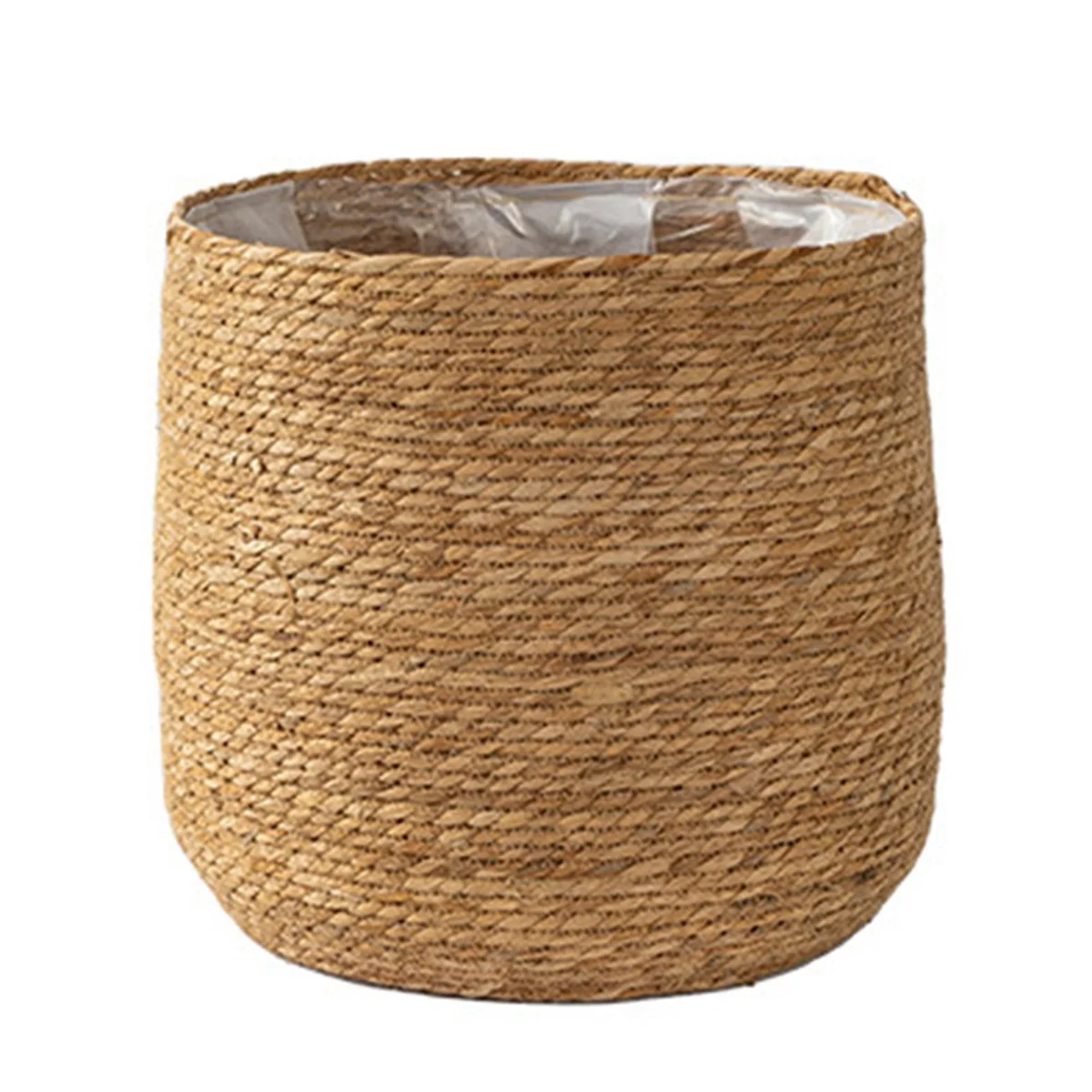Seagrass Flower Pot - Woven Decorative Basket with Film Insert L355