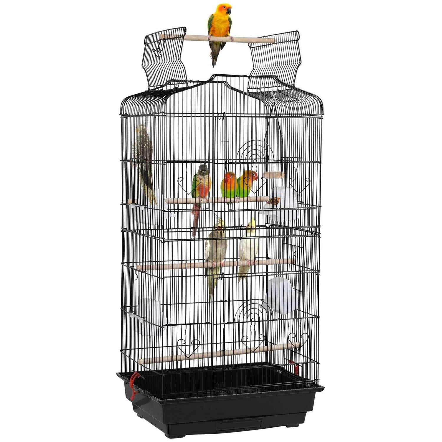 Open Top Metal Bird Cage B79418