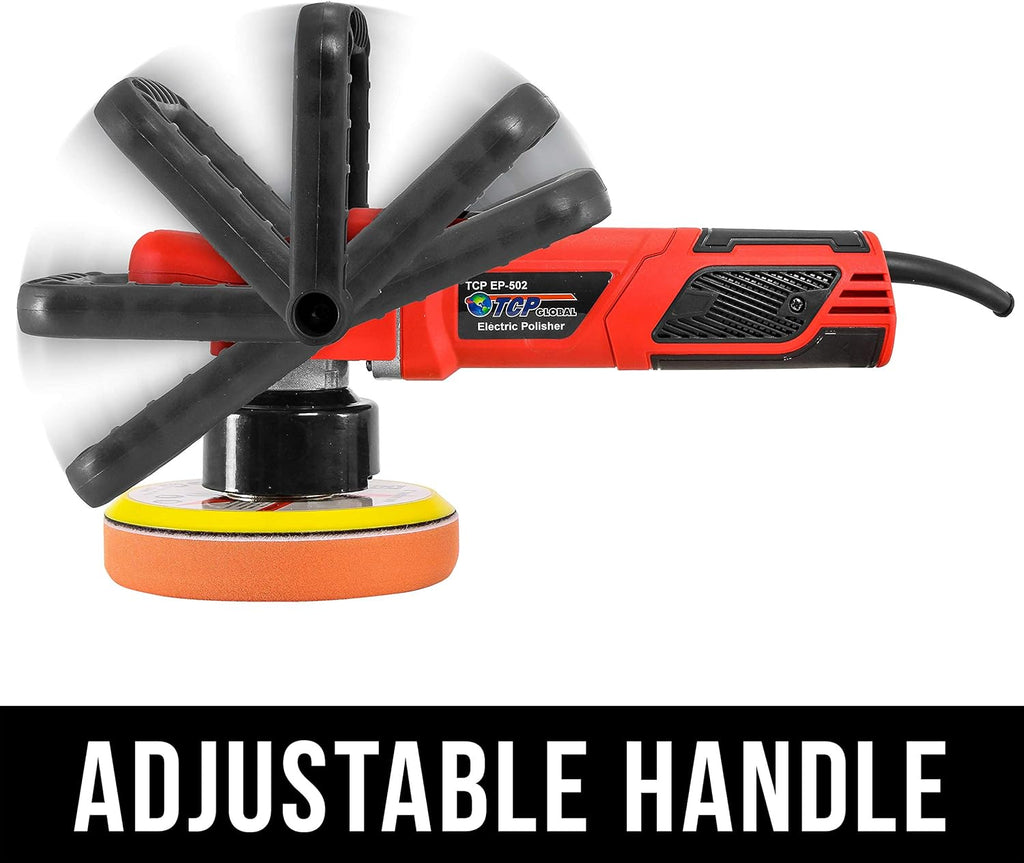 Variable Speed Random Orbit Dual-Action Polisher with 6 Pad Buffing and Polishing Kit O66450