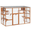 Catio Playground Cat Window Box Outside Enclosure with Scratching Post H2671