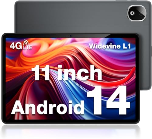 11 Inch Android Tablet with 9GB RAM 128GB ROM, 4G Cellular, Octa Core, 8000mAh O356