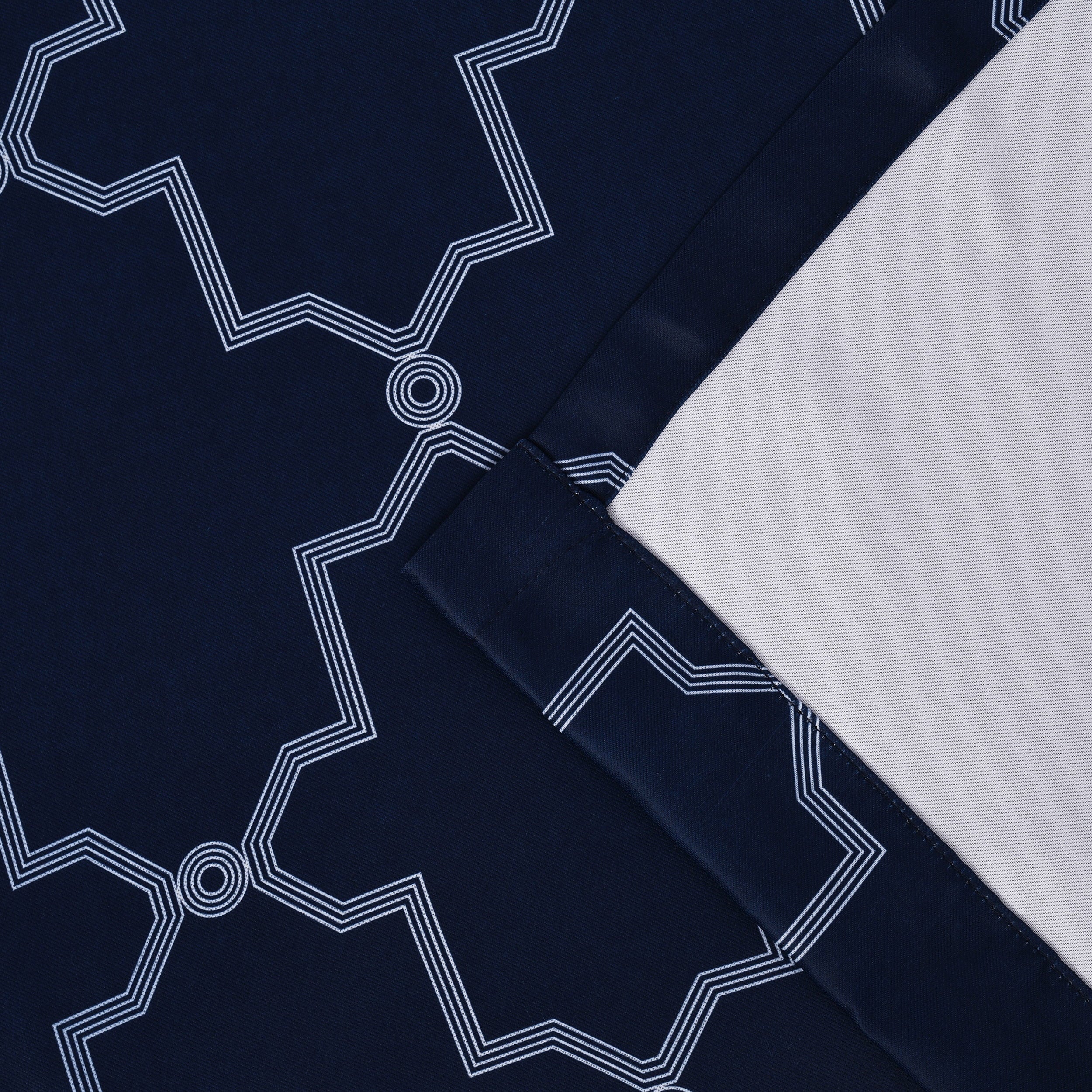 Navy Blue Blackout Grommet Curtain Set Of 2 B79945