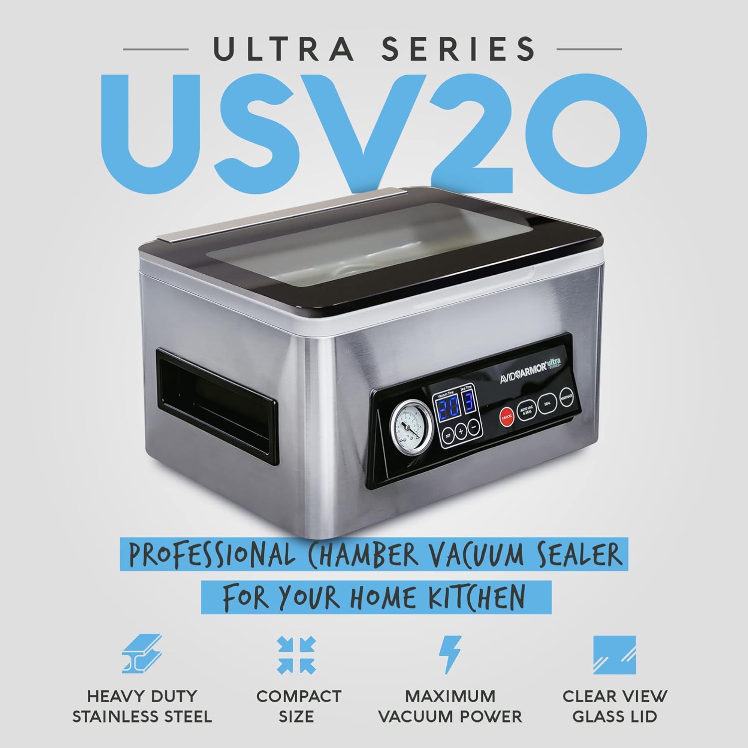 Compact Chamber Vacuum Sealer Machine with 11.5-Inch Sealer Bar O920167