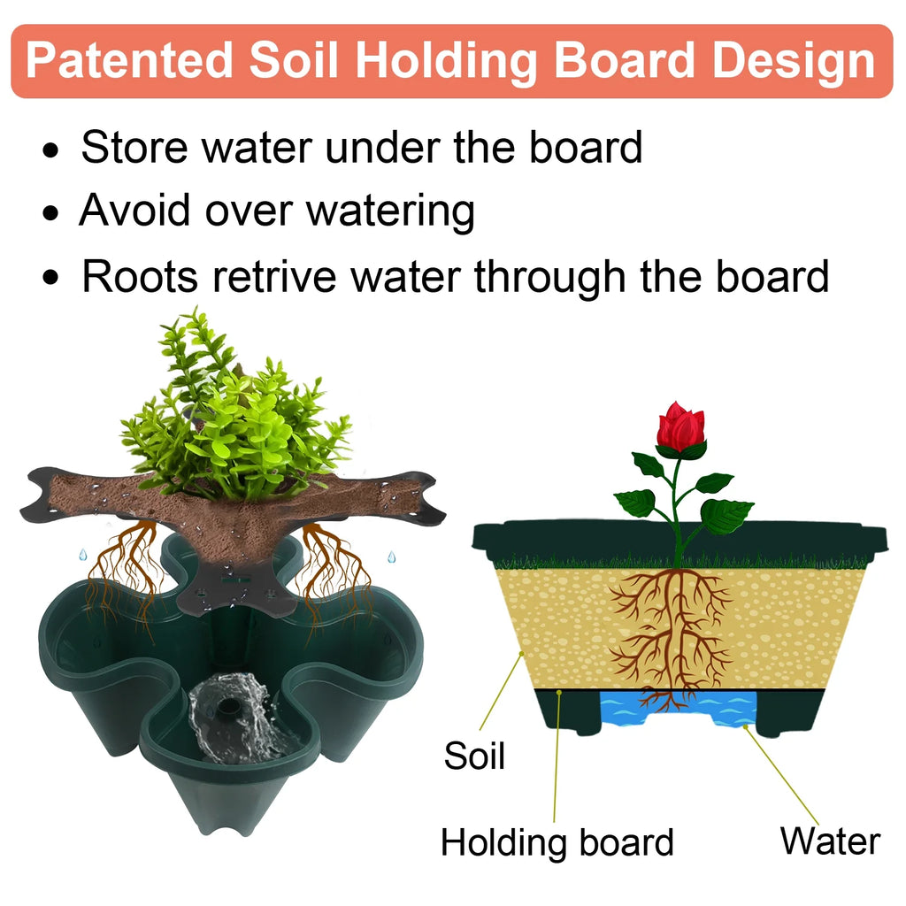 4 Tier Stackable Garden Planter E212