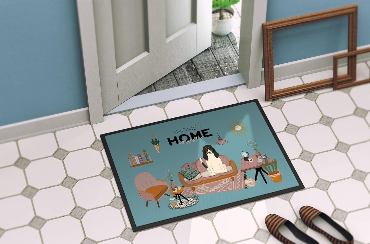 Swiss Hound Doormat 18x27 Non Slip Washable Low Pile F88276