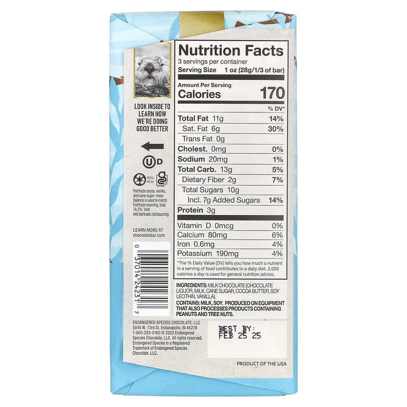 Milk Chocolate 48% Cocoa Bar 3 oz Pack of 4 O447