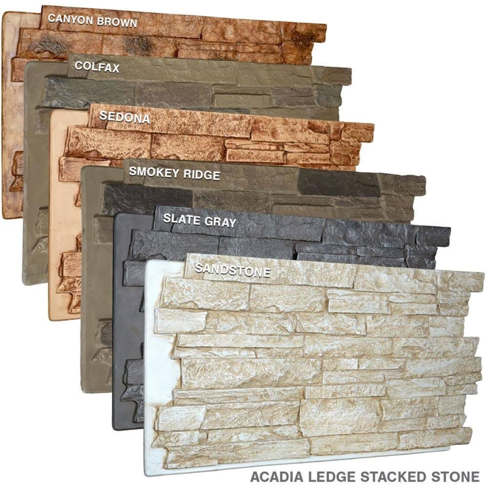 48 inch x 24 inch x 1 1/4 inch Stacked Stone Faux Stone Siding Panel D540