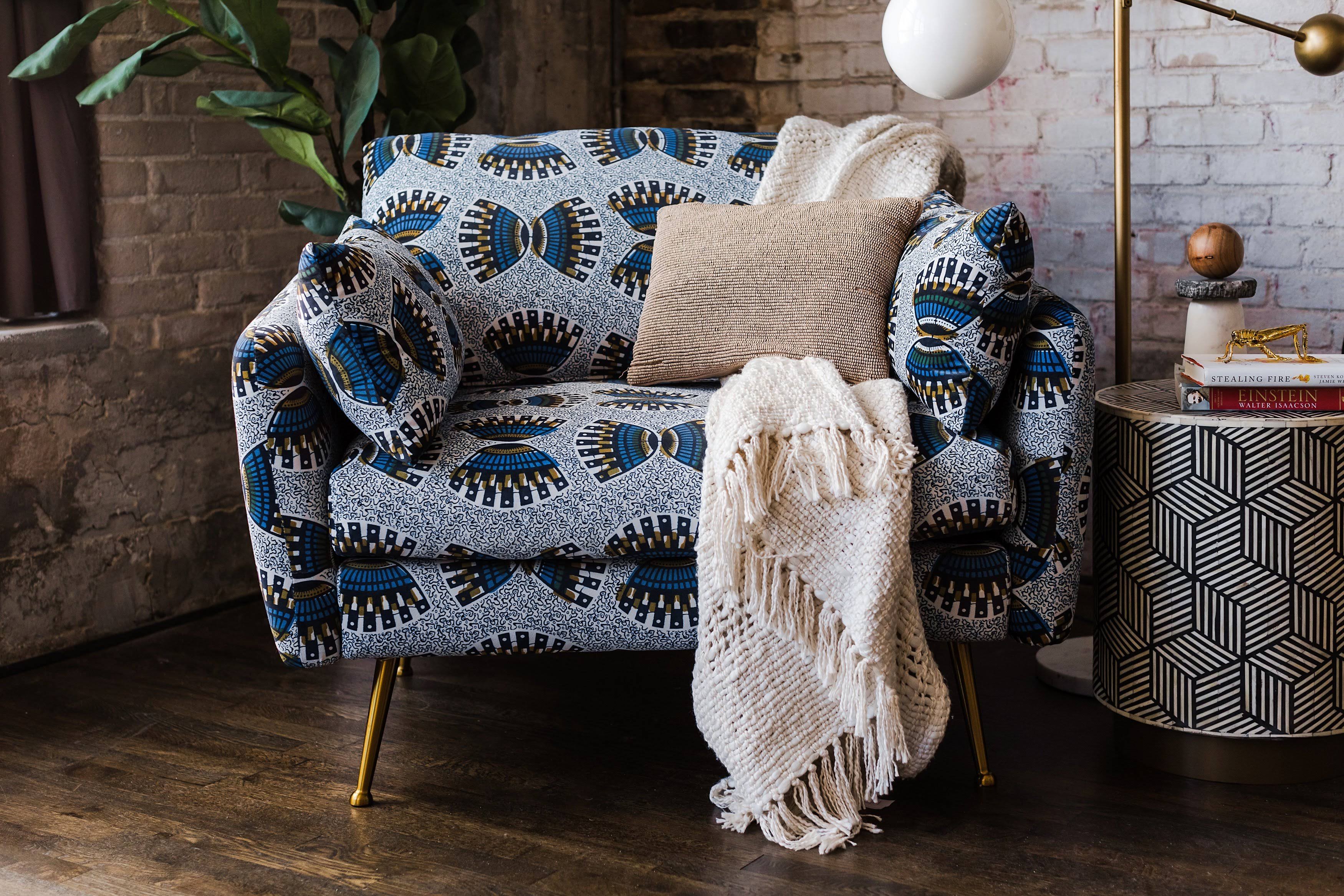 Modern Armchair Velvet Gold K98741