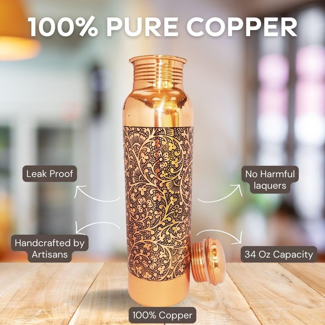 34oz Leak Proof Copper Water Bottle L77921