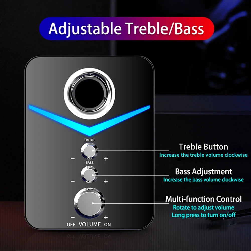 Black USB-Powered 2.1 Mini Multimedia Speakers System, Set of 3 K13874