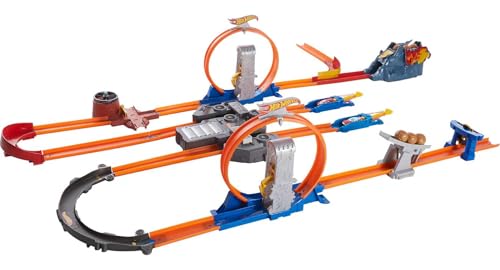Hot Wheels Toy Car Track Set with Motorized Booster M2453