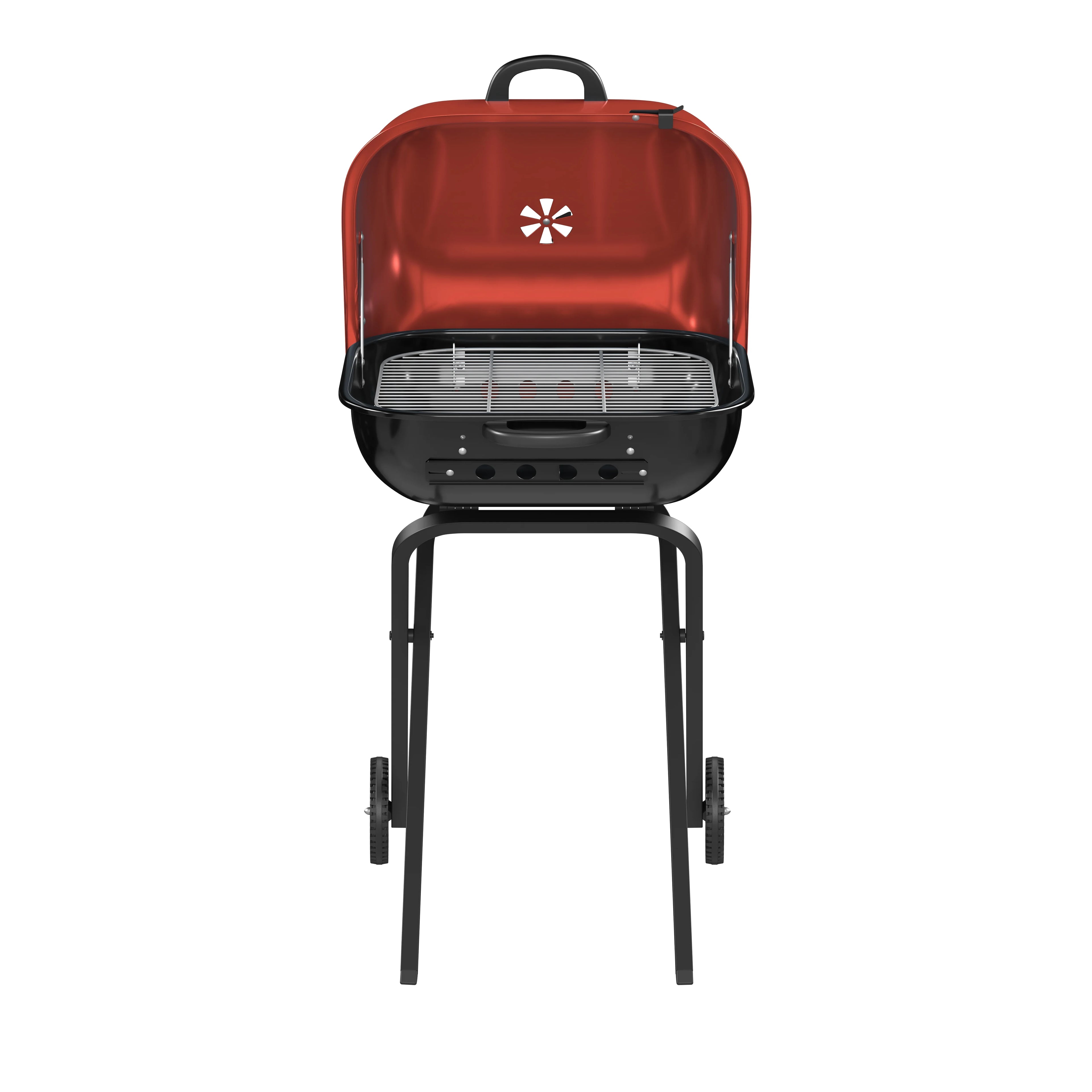 Red Portable Steel Charcoal Grill S4005