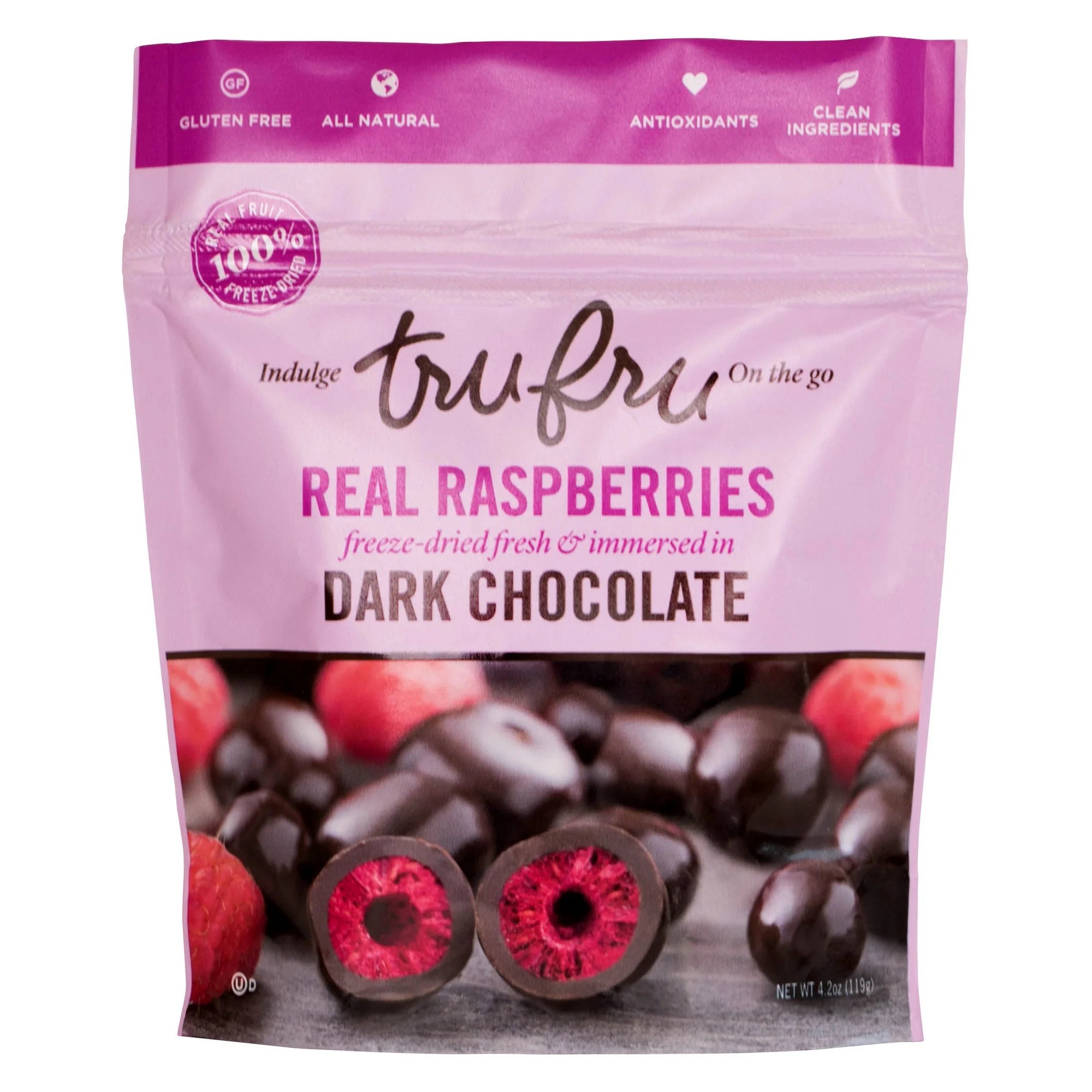 Dark Chocolate Dipped Freeze-Dried Raspberries, 4.2oz (Pack of 10) P813544