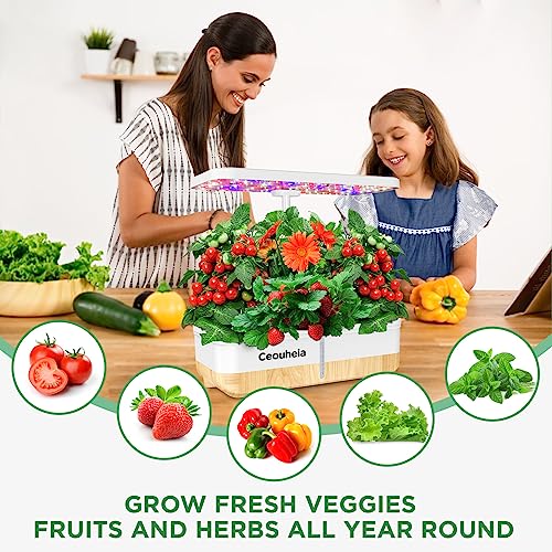 12Pods Indoor Hydroponic Growing System with LED Grow Light Q2589
