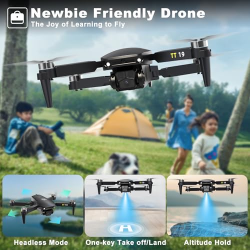 Orange Foldable Drone with Camera, Brushless Motor RC Quadcopter Y169