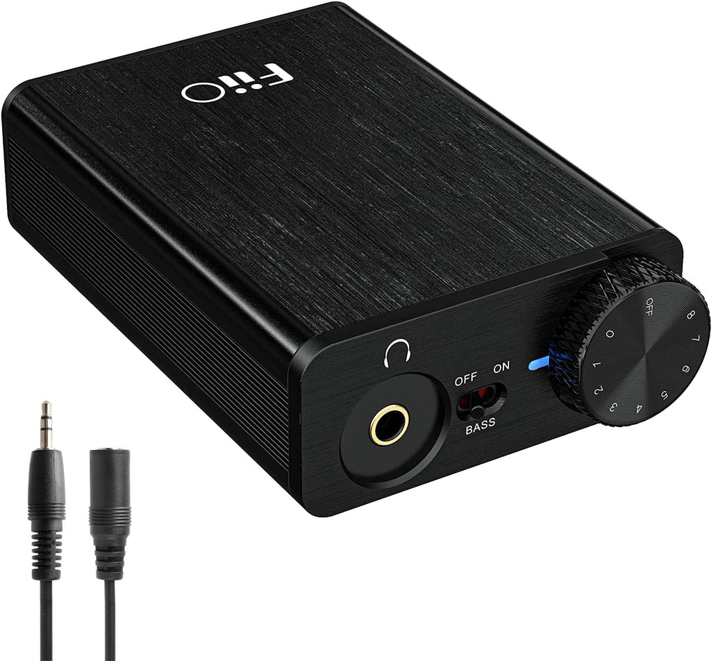 Black USB Headphone Amplifier DAC with 3.5mm Audio Cable 6 Ft I942942