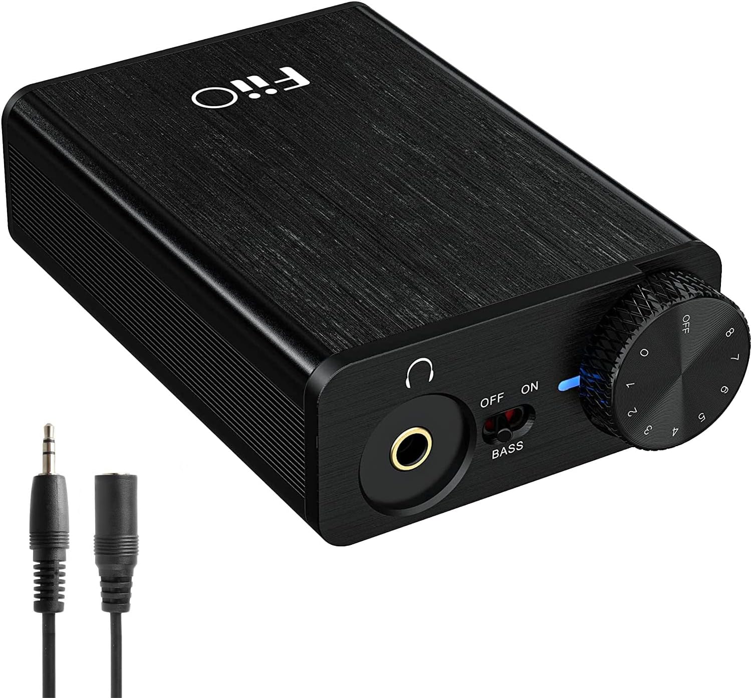 Black USB Headphone Amplifier DAC with 3.5mm Audio Cable 6 Ft I942942