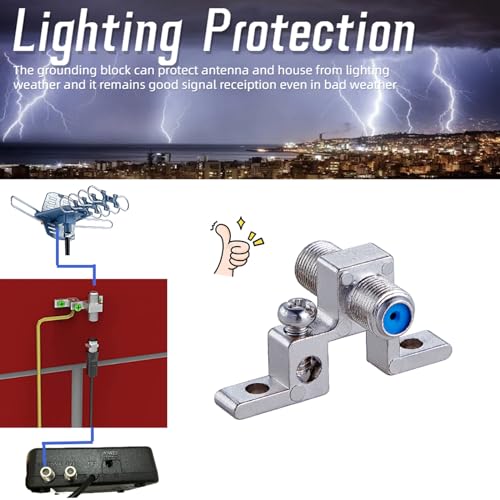 Outdoor TV Antenna, Long Range, 360° Rotation, 4K 1080P VHF UHF, with Remote and 40ft RG6 Coax Cable P8444