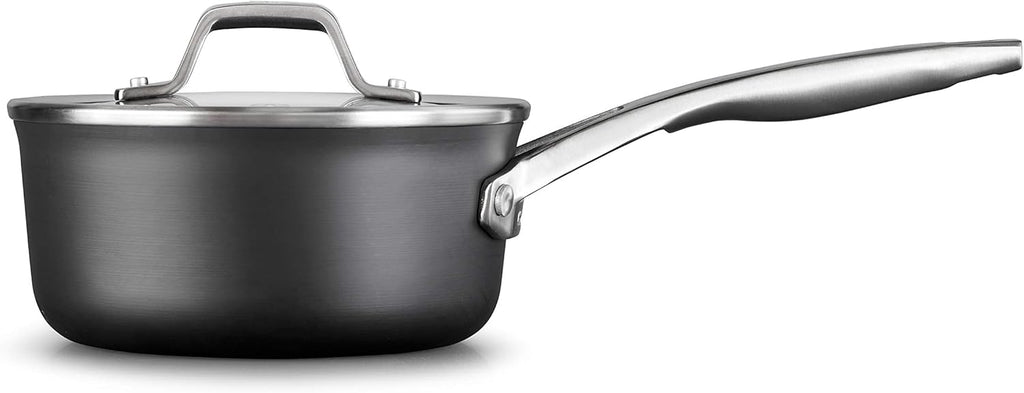 1.5-Quart Hard-Anodized Nonstick Sauce Pan with Cover Black R311303
