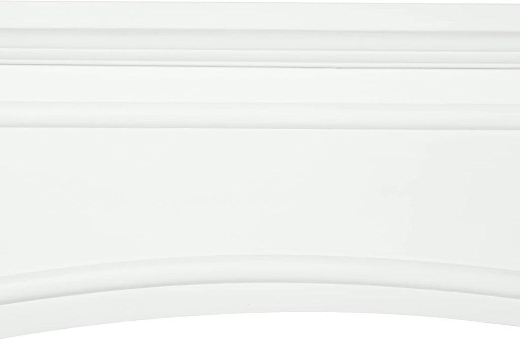 White Fireplace Mantel with Decorative Pattern Interior Width 29" P123497