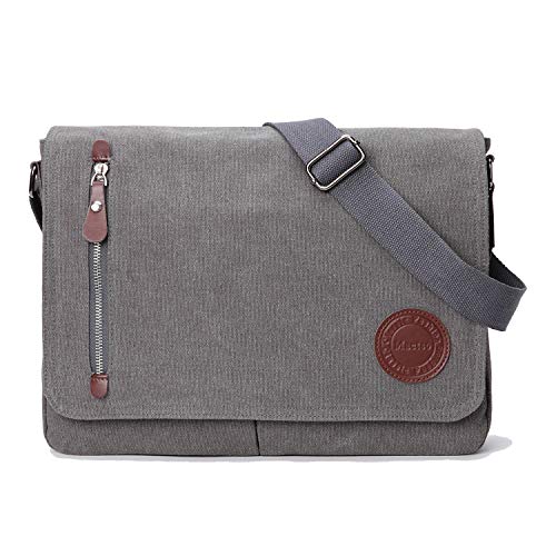Canvas Messenger Bag 13.5" Laptop Bags (Coffee) E20891