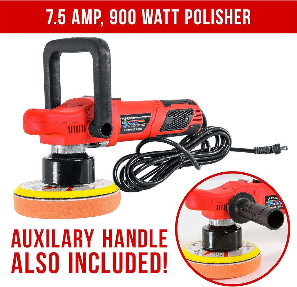 Variable Speed Random Orbit Dual-Action Polisher with 6 Pad Buffing and Polishing Kit O66450