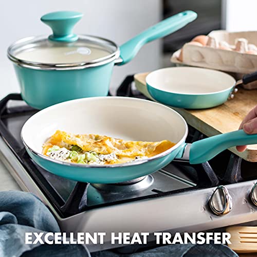 Turquoise 10 inch Ceramic Nonstick Frying Pan Z314