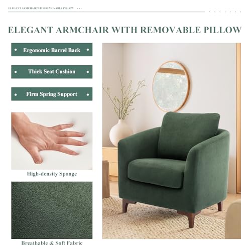 Velvet Accent Chair with Storage Ottoman Set of 2, Camel Q505167