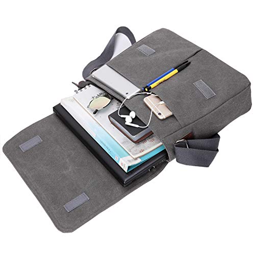 Canvas Messenger Bag 13.5" Laptop Bags (Coffee) E20891
