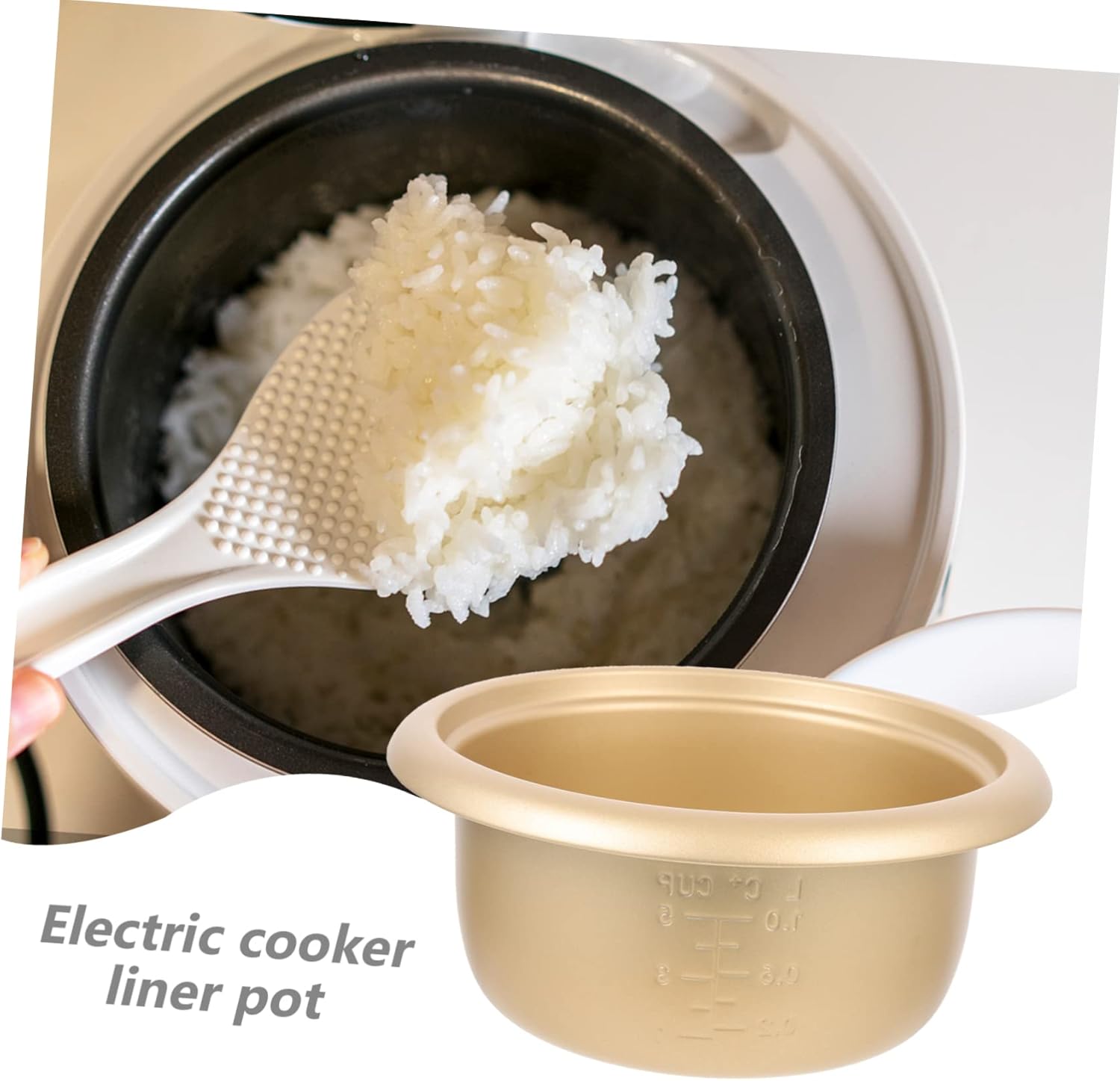 Rice Cooker Steel Inner Pot Ceramic Nonstick Pan O309077
