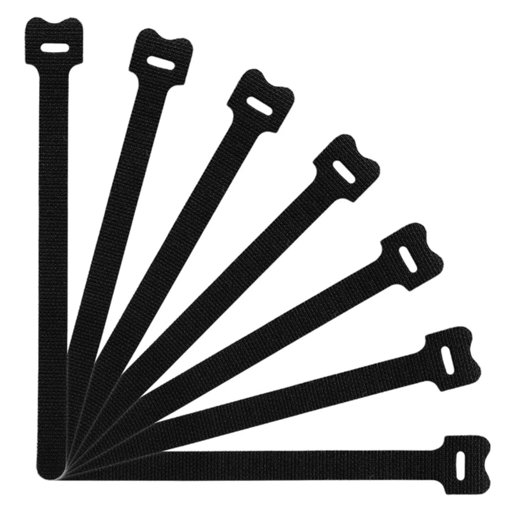 200PCS Black Reusable Velcro Cable Straps U7753