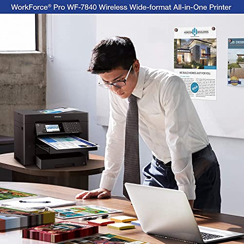 Wireless All-in-One Inkjet Printer with Auto Duplex, Copy Scan Fax, Two 250-Sheet Trays, 50-Sheet ADF U57073