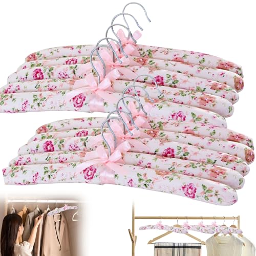 10PCS Floral Padded Coat Hangers S955