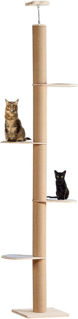 Cat Climbing Tower with Natural Sisal Rope Scratching Post D715743