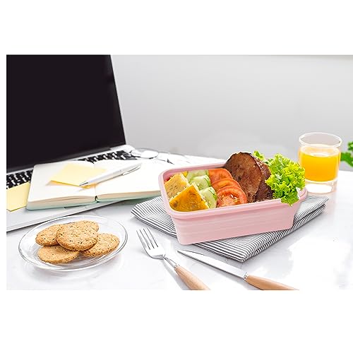 4 Pieces Collapsible Silicone Food Storage Containers with Airtight Lids H727