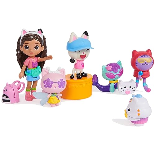 Travel Themed Figure Set with Gabby Doll, 5 Cat Toy Figures, Surprise Toys & Dollhouse Accessories F78401
