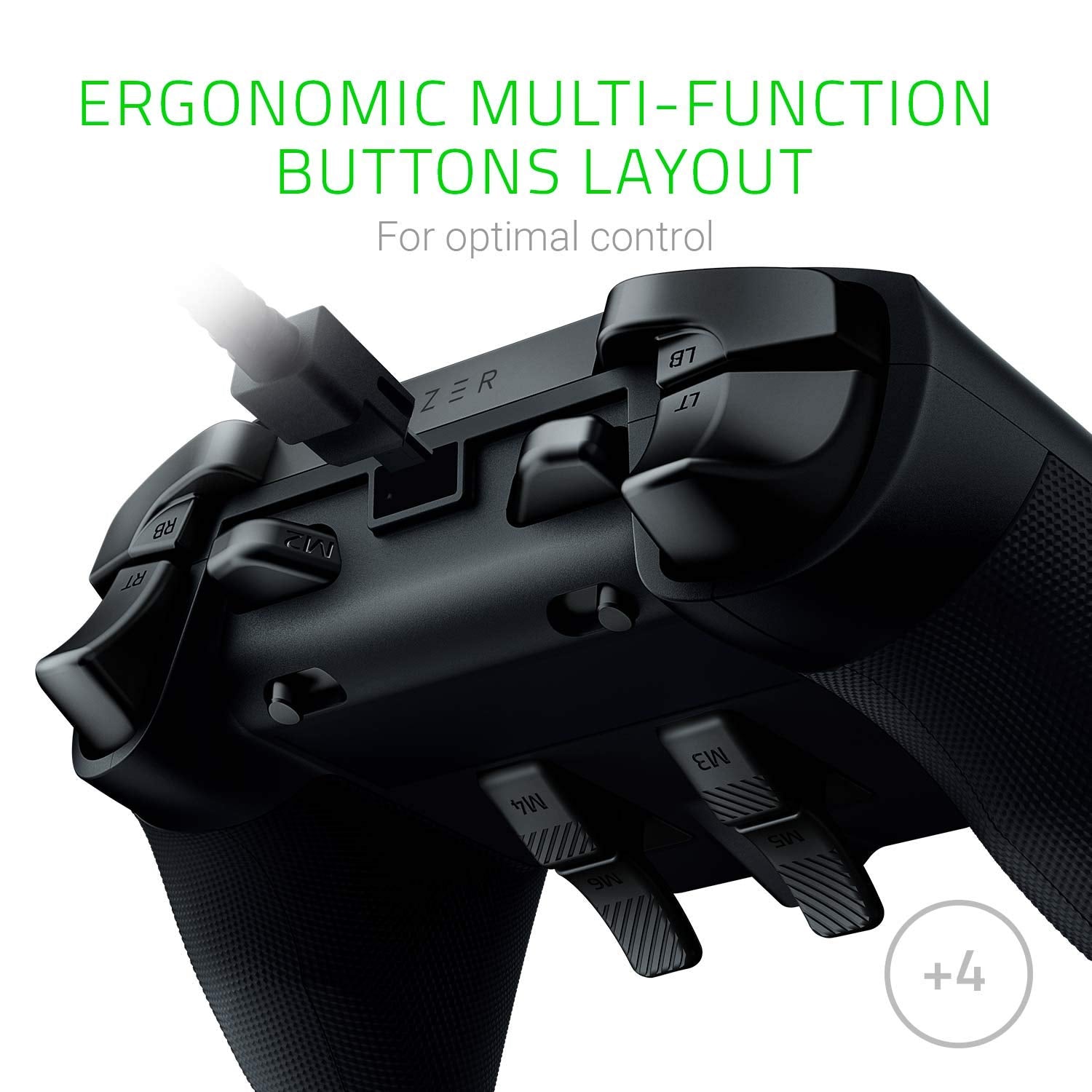 Black Officially Licensed Xbox One Controller with 6 Remappable Buttons and Triggers G76413