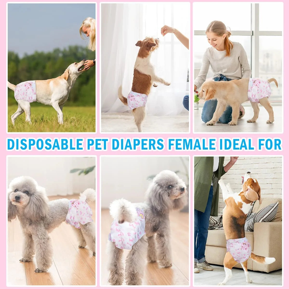 20pcs Super Absorbent Disposable Puppy Diapers D591183