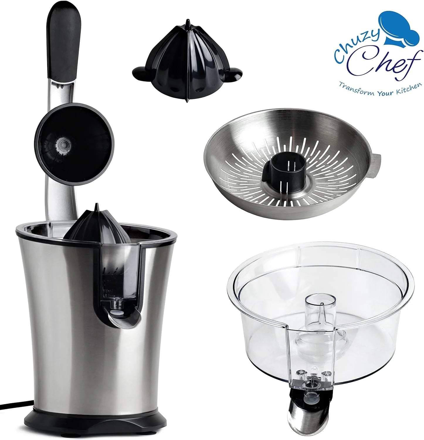 Stainless Steel Electric Citrus Juicer with Anti-Drip Citrus Press A70117