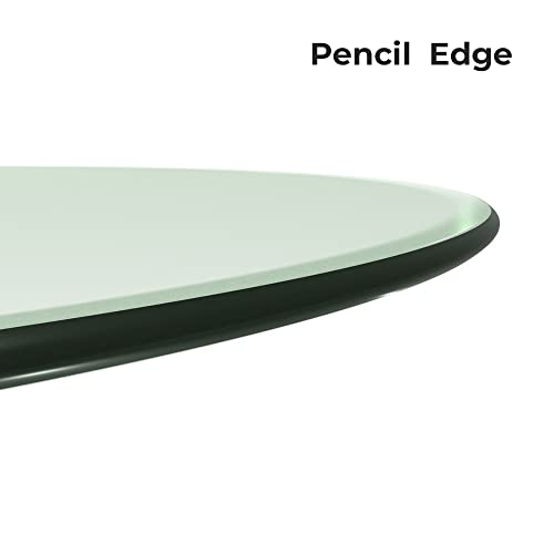 39" Round Glass Table Top 1/2" Thick Tempered Beveled Edge Q645