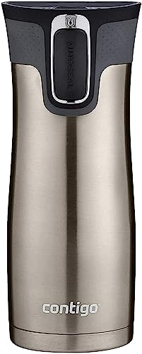 16oz Stainless Steel Vacuum Travel Mug 2-Pack with Spill-Proof Lid M210385
