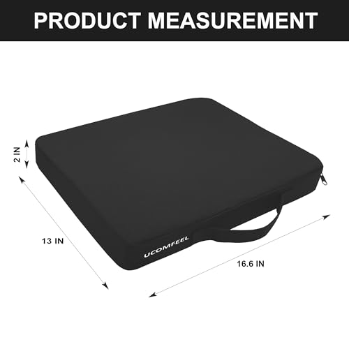 2 Inches Thick Waterproof Oxford Fabric Stadium Seat Cushions Set of 2 (Black) Y200