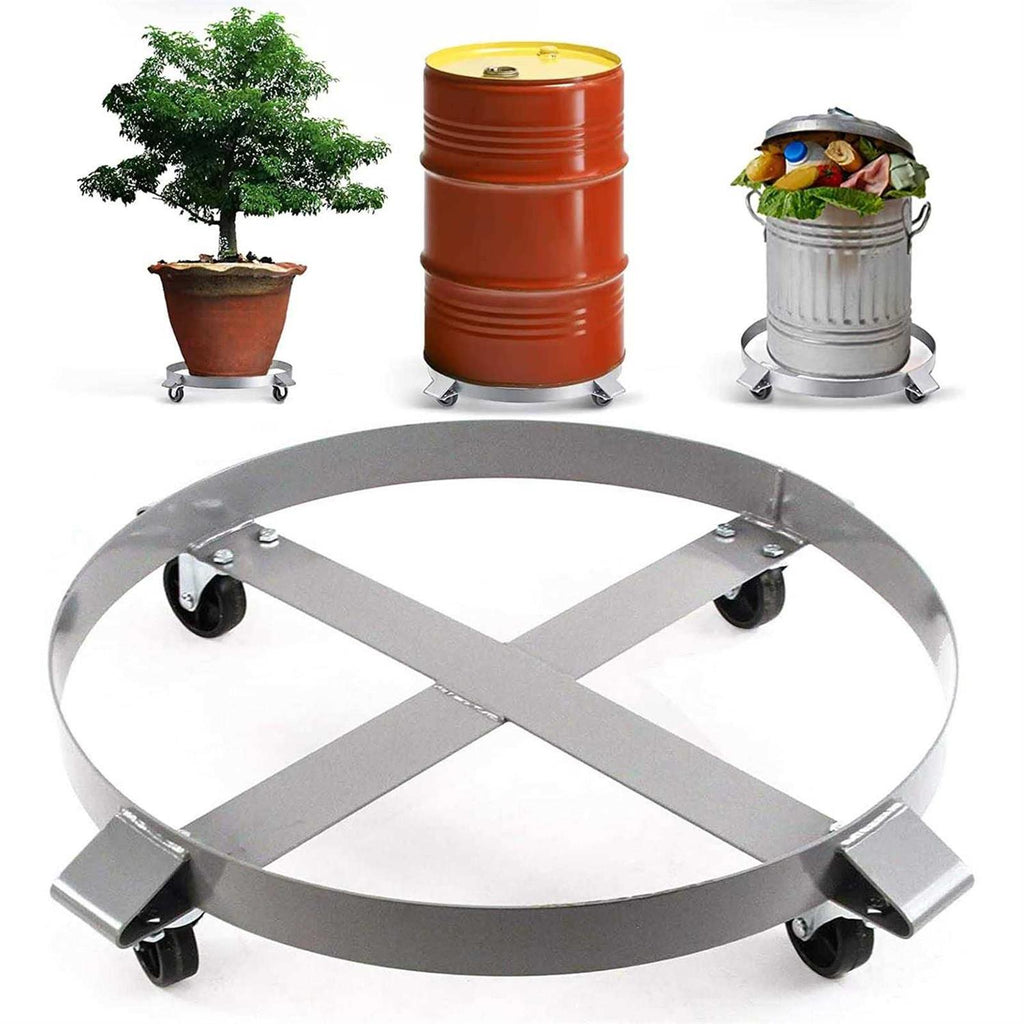 Heavy Duty Drum Dolly 55 Gallon Swivel Casters Steel Frame Dolly Cart Q707556