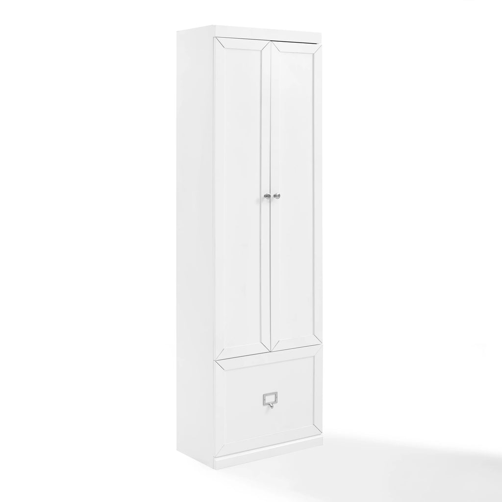 White Wood Convertible Pantry Closet V864641