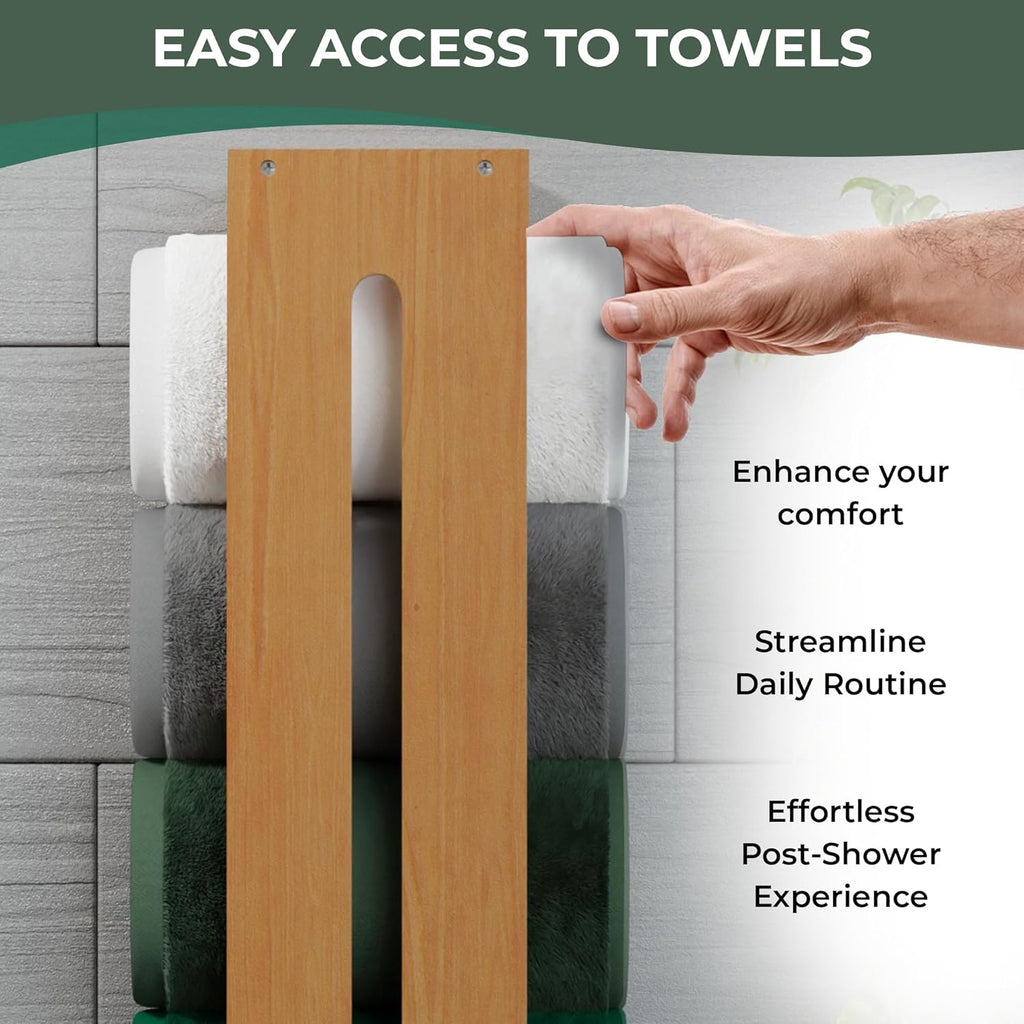 Bamboo Wall Mounted Towel Rack R4940