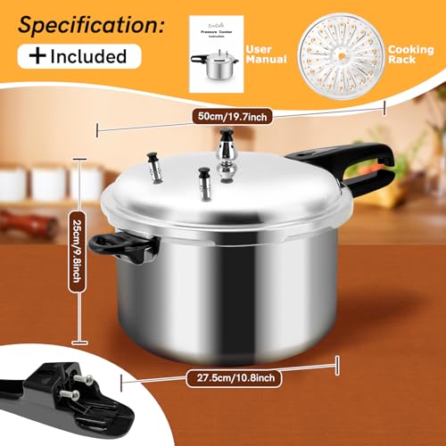 12 Quart Aluminum Pressure Cooker with Cooking Rack R38020