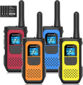 4 Pack Long Range Two-Way Radios Rechargeable Walkie Talkies X11557