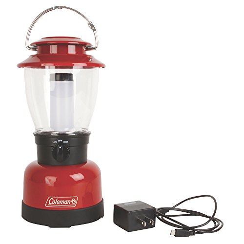 Coleman Classic Rechargeable 400 Lumens LED Lantern, Water-Resistant Lantern with USB Charging Port and Carry Handle D1128