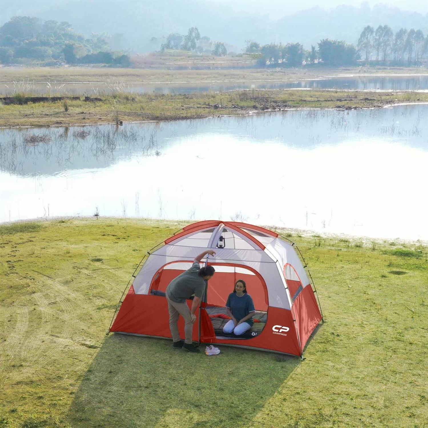 6-Person Waterproof Windproof Family Tent U686621